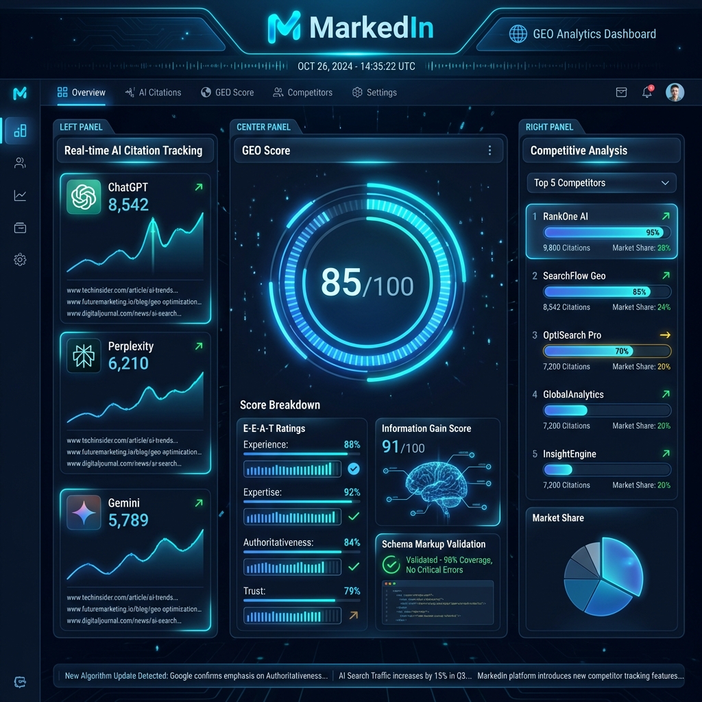 MarkedIn GEO Analytics Dashboard
